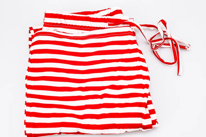 Pyjama Pants Woman Comfortable Cotton Sleep Striped Floor-Grazing Pajama Pants Sumptuous Loungewear Drawstring Pyjamas Bottoms