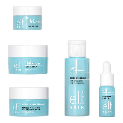 E.L.F.SKIN Holy Hydration Mini Kit,Cleanser Makeup Remover Moisturiser Eye-Cream