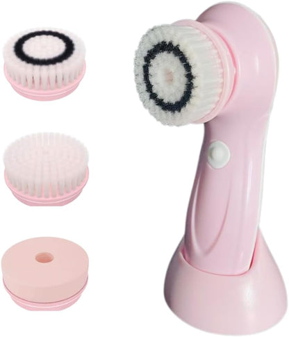 Electric Face Brush – Advanced Face Cleansing Brush with 3 Interchangeable Heads & 2 Speeds -  Premium Face Scrubber & Massaging Tool Device for Men & Women Suitable for All Skin Types
