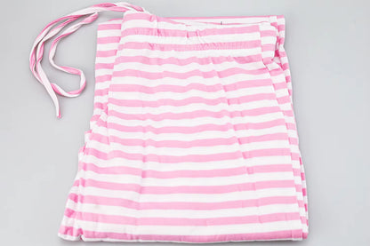 Pyjama Pants Woman Comfortable Cotton Sleep Striped Floor-Grazing Pajama Pants Sumptuous Loungewear Drawstring Pyjamas Bottoms